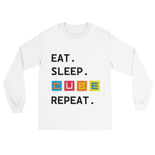 Eat, Sleep, Cube, Repeat Unisex Longsleeve T-shirt