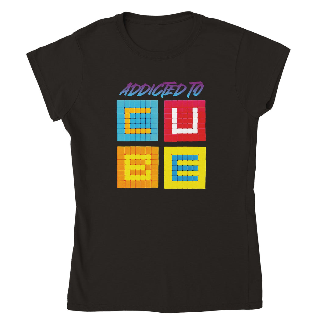 Addicted to Cube Womens Crewneck T-shirt