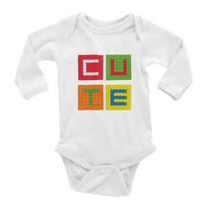 CUTE Baby Long Sleeve Bodysuit