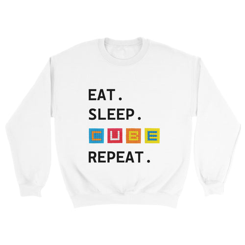 Eat, Sleep, Cube, Repeat Unisex Crewneck Sweatshirt