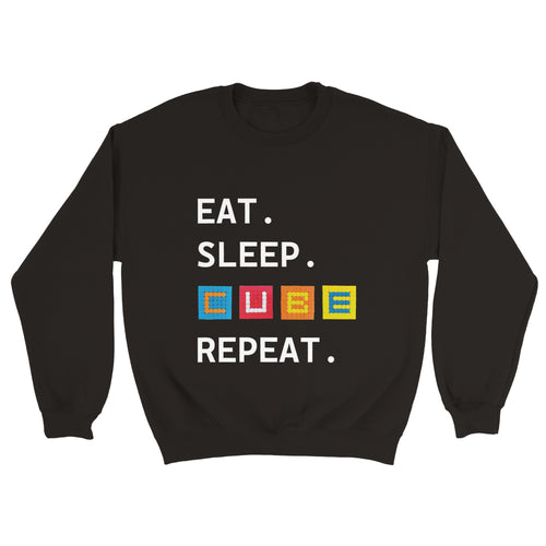 Eat, Sleep, Cube, Repeat Unisex Crewneck Sweatshirt