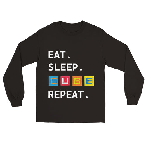Eat, Sleep, Cube, Repeat Unisex Longsleeve T-shirt